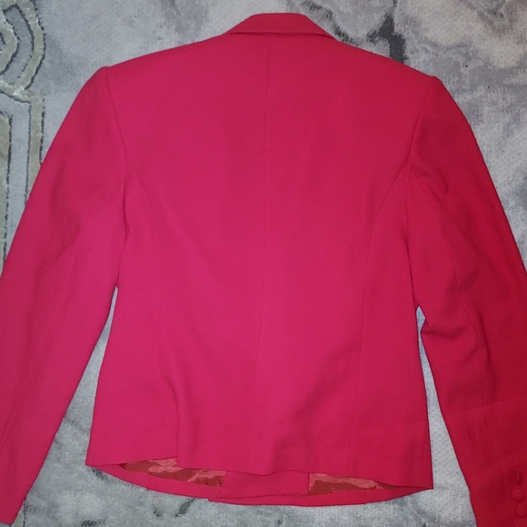Sale🥳Balmain style Fuchsia Double Breasted Shoulder Padded Blazer - Picture 4 of 7
